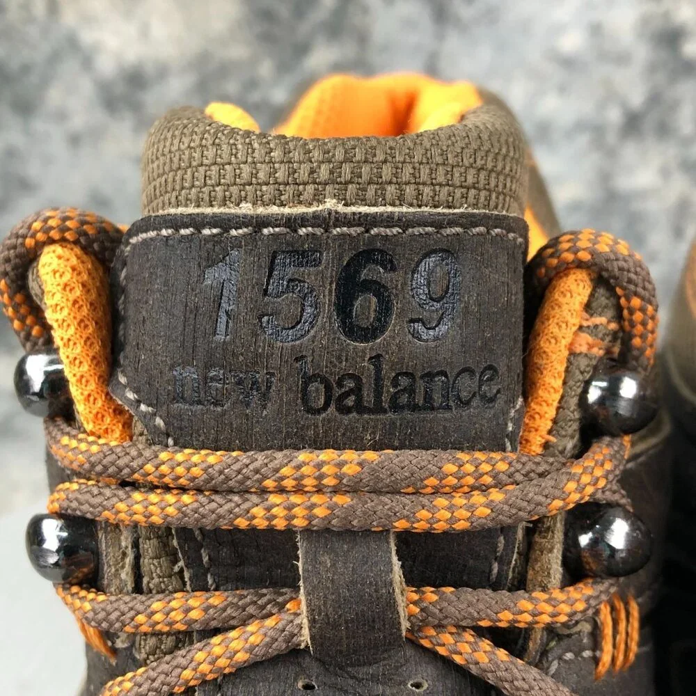 New Balance Mens Size 9 2E 1596 Brown Leather Gore-Tex GTX Hiking Boots MW1569BO